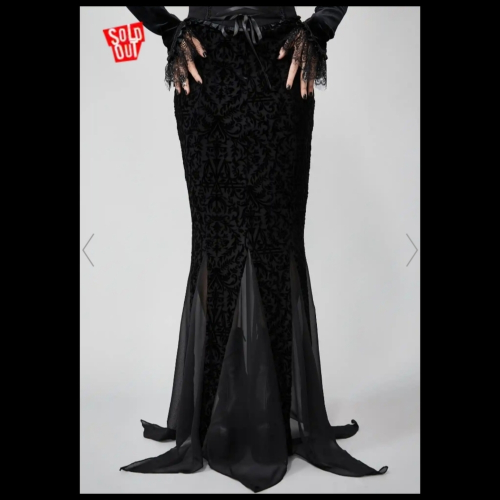 Widow Haunted Wonderland Maxi Skirt